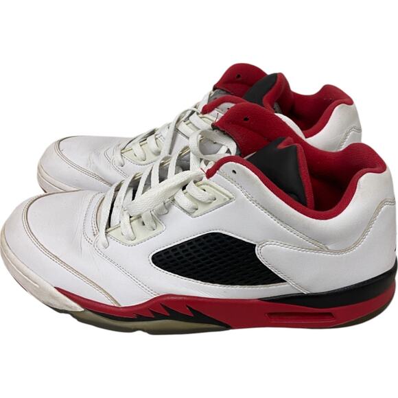 Air Jordan 5 Retro Low Fire Red Basketball Shoes Mens Size 13 Colorblock Leather main image 8